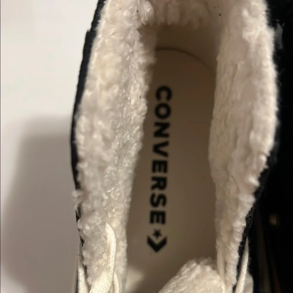 Converse All Star Platform Sneakers with Shearling Inside  Size 5.5 - Picture 5 of 10